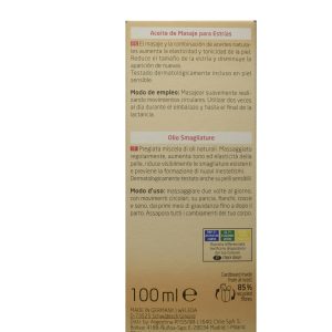 Aceite masaje estrías ingredientes